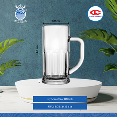 Ly Quai Cao ROME Ø: 6.9cm 360ml Cao: 14.8cm 48 Cái/Thùng 6 Cái/Hộp 25Gr. Lucky Glass Thủy Tinh TL Glass Cup LG 311413 114