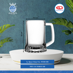 Ly Quai Chân Voi PUBS DB Ø: 7.4cm 350ml Cao: 12cm 36 Cái/Thùng 6 Cái/Hộp 21Gr. Lucky Glass Thủy Tinh TL Glass Cup LG 312213 122