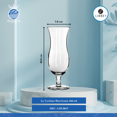 Ly Hurricane ØĐáy: 7.6cm ØMiệng: 7.9cm 444ml Cao: 20.8cm 12 Cái/Thùng Libbey Thuỷ tinh US Glassware LIB 3617