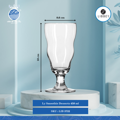 Ly Desserts ØĐáy: 8.3cm ØMiệng: 8.6cm 458ml Cao: 18.1cm 12 Cái/Thùng Libbey Thuỷ tinh CN Glassware LIB 3722