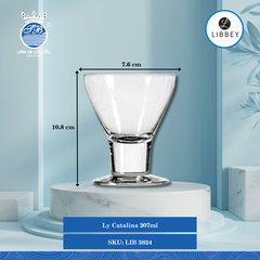 Ly Catalina ØĐáy: 7.6cm ØMiệng: 9.2cm 207ml Cao: 10.8cm 36 Cái/Thùng Libbey Thuỷ tinh US Glassware LIB 3824