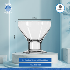 Ly Desserts ØĐáy: 7.6cm ØMiệng: 10.8cm 296ml Cao: 9.8cm 36 Cái/Thùng Libbey Thuỷ tinh US Glassware LIB 3825