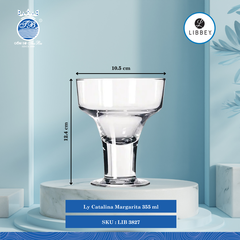 Ly Margarita ØĐáy: 7.6cm ØMiệng: 10.5cm 355ml Cao: 12.4cm 36 Cái/Thùng Libbey Thuỷ tinh US Glassware LIB 3827
