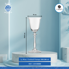 Ly Vintage 1924 ØĐáy: 7.3cm ØMiệng: 9cm 264ml Cao: 19.8cm 12 Cái/Thùng Libbey Thuỷ tinh EU Glassware LIB 503005