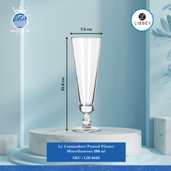 Ly Miscellaneous ØĐáy: 7cm ØMiệng: 7.3cm 296ml Cao: 21.9cm 24 Cái/Thùng Libbey Thuỷ tinh US Glassware LIB 6425