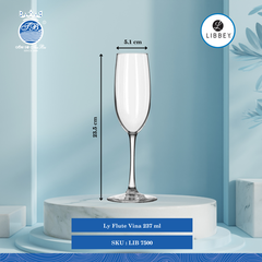 Ly Vina ØĐáy: 8.3cm ØMiệng: 5.1cm 237ml Cao: 23.5cm 12 Cái/Thùng Libbey Thuỷ tinh US Glassware LIB 7500