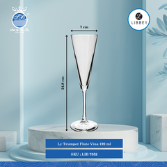 Ly Vina ØĐáy: 8.3cm ØMiệng: 7cm 192ml Cao: 24.8cm 12 Cái/Thùng Libbey Thuỷ tinh US Glassware LIB 7552