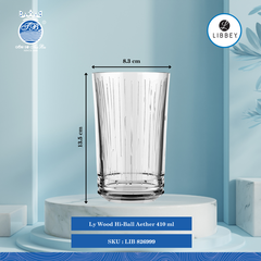 Ly Aether Ø: 8.3cm 410ml Cao: 13.55cm 12 Cái/Thùng Libbey Thuỷ tinh EU Glassware LIB 826999