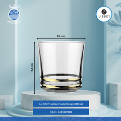 Ly Aether Gold Rings Libbey Thủy Tinh (Nhiều Size)
