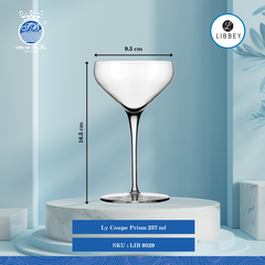 Ly Prism ØĐáy: 8.6cm ØMiệng: 9.5cm 237ml Cao: 16.5cm 12 Cái/Thùng Libbey Thuỷ tinh US Glassware LIB 9329