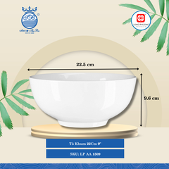 Tô Khum Trắng (Nhiều Size) Long Phương Sứ