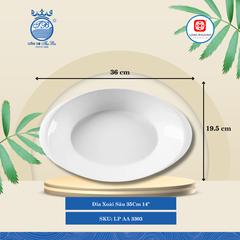 Dĩa Xoài Sâu Trắng (Nhiều Size) Long Phương Sứ