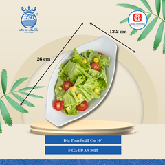 Dĩa Thuyền Trắng (Nhiều Size) Long Phương Sứ