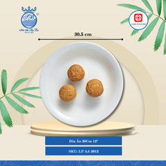 Dĩa Ảo Trắng (Nhiều Size) Long Phương Sứ