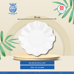 Dĩa Bô Đê Trắng (Nhiều Size) Long Phương Sứ