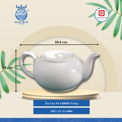 Ấm Lùn Trắng (Nhiều Size) Long Phương Sứ