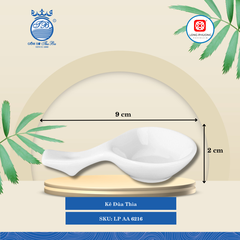 Kê Đũa Thìa Trắng Dài: 9cm Rộng: 7.4cm Cao: 2cm 400 Cái/Thùng 200 Cái/Hộp Long Phương Sứ LP AA 6216