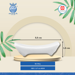 Kê Đũa Trắng Dài: 5.5cm Rộng: 1.7cm Cao: 1.5cm 1000 Cái/Thùng 500 Cái/Hộp Long Phương Sứ LP AA 6219