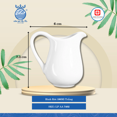 Bình Rót 3 100ml Trắng (Nhiều Loại) Long Phương Sứ