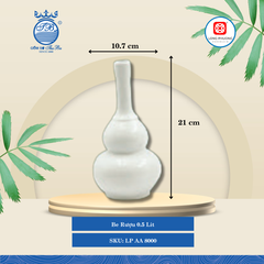 Be Rượu 0.5 Lít Trắng Ø: 10.7cm 530ml Cao: 21cm 200 Cái/Thùng 100 Cái/Hộp Long Phương Sứ LP AA 8000