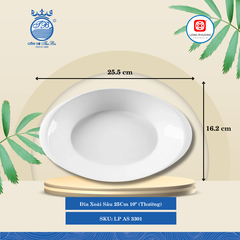 Dĩa Xoài Sâu Trắng (Nhiều Size) Long Phương Sứ