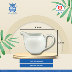 Bình Rót 2 Trắng Ø: 8.5cm 250ml Cao: 7.7cm 100 Cái/Thùng 50 Cái/Hộp Long Phương Sứ LP AS 7401