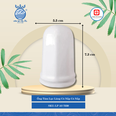 Ống Tăm Lục Lăng Có Nắp Có Nắp Trắng Ø: 5.5cm Cao: 7.3cm 200 Cái/Thùng 100 Cái/Hộp Long Phương Sứ LP AS 7550