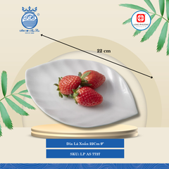 Dĩa Lá Xoắn Trắng (Nhiều Size) Long Phương Sứ