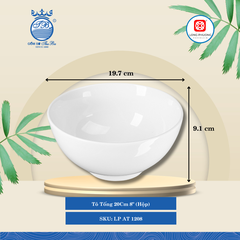 Tô Tống Trắng (Nhiều Size) Long Phương Sứ