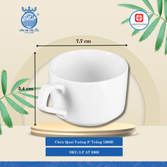 Chén Quai Vuông Trắng (Nhiều Size) Long Phương Sứ