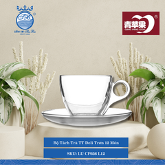 Bộ Tách Trà TT Deli Trơn 12 Món 1 Bộ/Hộp LU CF036 L12