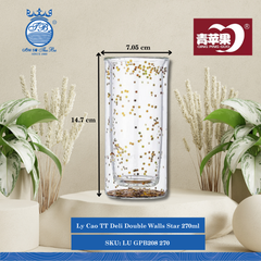 Ly Cao TT Deli Double Walls Star 270ml ØMiệng: 7.05cm 270ml Cao: 14.7cm 72 Cái/Thùng LU GPB208 270