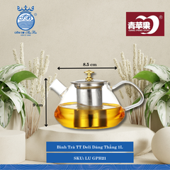 Bình Trà TT Deli Dáng Thẳng 1L ØMiệng: 8.5cm 1,000ml Cao: 9cm 24 Cái/Thùng LU GPH21
