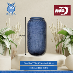 Bình Hoa Tròn 26cm (Nhiều Màu) DELI Thủy Tinh