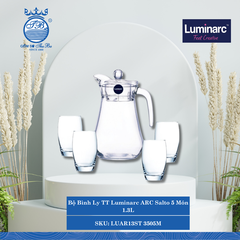 Bộ Bình Ly ARC Salto 5 Món (Nhiều Màu) Luminarc Thủy Tinh