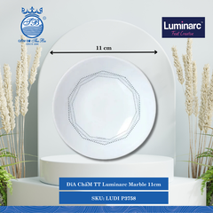 Đĩa Chấm TT Luminarc Marble 11cm Ø: 11cm Cao: 3cm 36 Cái/Thùng 6 Cái/Lốc LUDI P3758