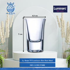 Ly Rượu TT Luminarc Hot Shot 34ml Ø: 4.5cm 34ml Cao: 7cm 72 Cái/Thùng 12 Cái/Hộp 105Gr. LUHO P1902