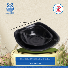 Chén Chấm CV 00, CV 01, CV 02, CV 03 Bộ Màu Đen (Nhiều Size) Fataco Nhựa