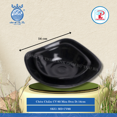 Chén Chấm CV 00, CV 01, CV 02, CV 03 Bộ Màu Đen (Nhiều Size) Fataco Nhựa