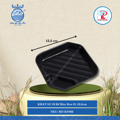 KHAY SU SI 03 Màu Đen Dài: 15.5cm Rộng: 15.5cm Cao: 3cm Fataco Nhựa MD KSS03