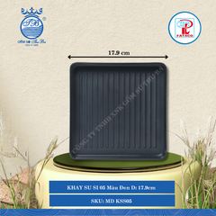 KHAY SU SI 05 Màu Đen Dài: 17.9cm Rộng: 17.9cm Cao: 3.4cm Fataco Nhựa MD KSS05