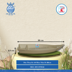Dĩa Thuyền 18 Màu Nâu Dài: 26cm Rộng: 11.5cm Cao: 2.5cm Fataco Nhựa MN DTH18