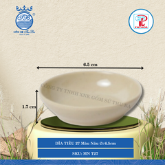 DĨA TIÊU 27 Màu Nâu Ø: 6.5cm Cao: 1.7cm Fataco Nhựa MN T27