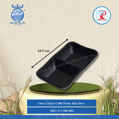 Chén Chấm C108 Nhám Màu Đen Dài: 12.7cm Rộng: 8.2cm Cao: 2.6cm Fataco Nhựa N C108 MD