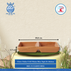 Chén Chấm C115 Nhám Màu Ngói Dài: 10.2cm Rộng: 6.3cm Cao: 1.7cm Fataco Nhựa N C115NN MNG