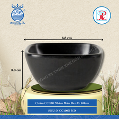 Chấm CC 100 Nhám Màu Đen Dài: 6.8cm Rộng: 6.8cm Cao: 3.3cm Fataco Nhựa N CC100N MD