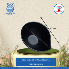 Chén Chấm CC 58 Nhám Màu Đen Dài: 9.7cm Rộng: 8.5cm Cao: 4.2cm Fataco Nhựa N CC58 MD