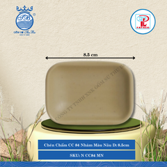Chén Chấm CC 84 Nhám Màu Nâu Dài: 8.5cm Rộng: 6cm Cao: 1.7cm Fataco Nhựa N CC84 MN