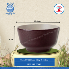 Chén CO 41 Nhám 2 Lớp Ø: 10.4cm Cao: 6cm Fataco Nhựa N2L CO41N