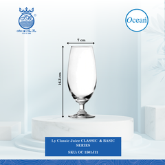 Ly Classic Juice 310ml Ø: 7cm Ø:Đáy: 6.3cm Ø:M 5.3cm 310ml Cao: 16.3cm 48 Cái/Thùng 6 Cái/Hộp Ocean Thủy Tinh OC 1501J11